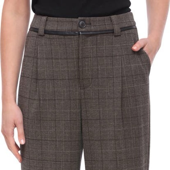 bagatelle Pants - Bagatelle Women's Black Checkered Trousers